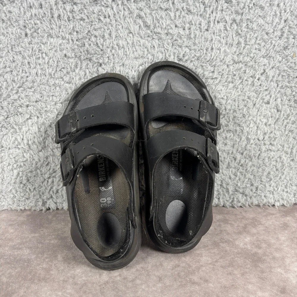 Birkenstock Mogami Kids Black Birko-Flor Outdoor Sandals EU 30 US 12-12.5 Narrow
